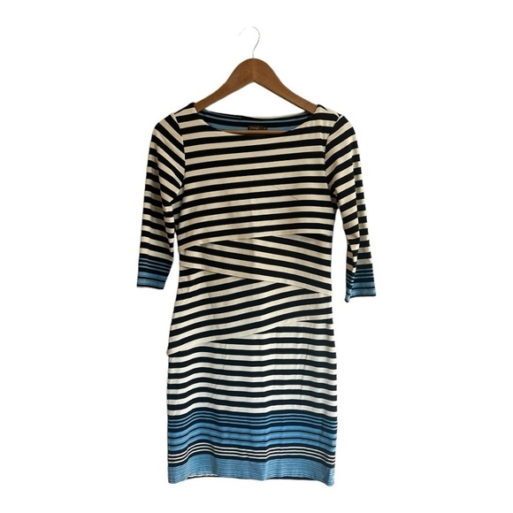 J. McLaughlin Nicola Catalina Cloth Dress Stripes Tiered Layered Size XS - Picture 1 of 5